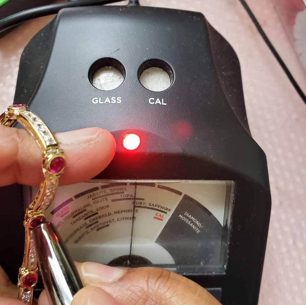 Sterling Silver 925 Ruby Bracelet - image 2